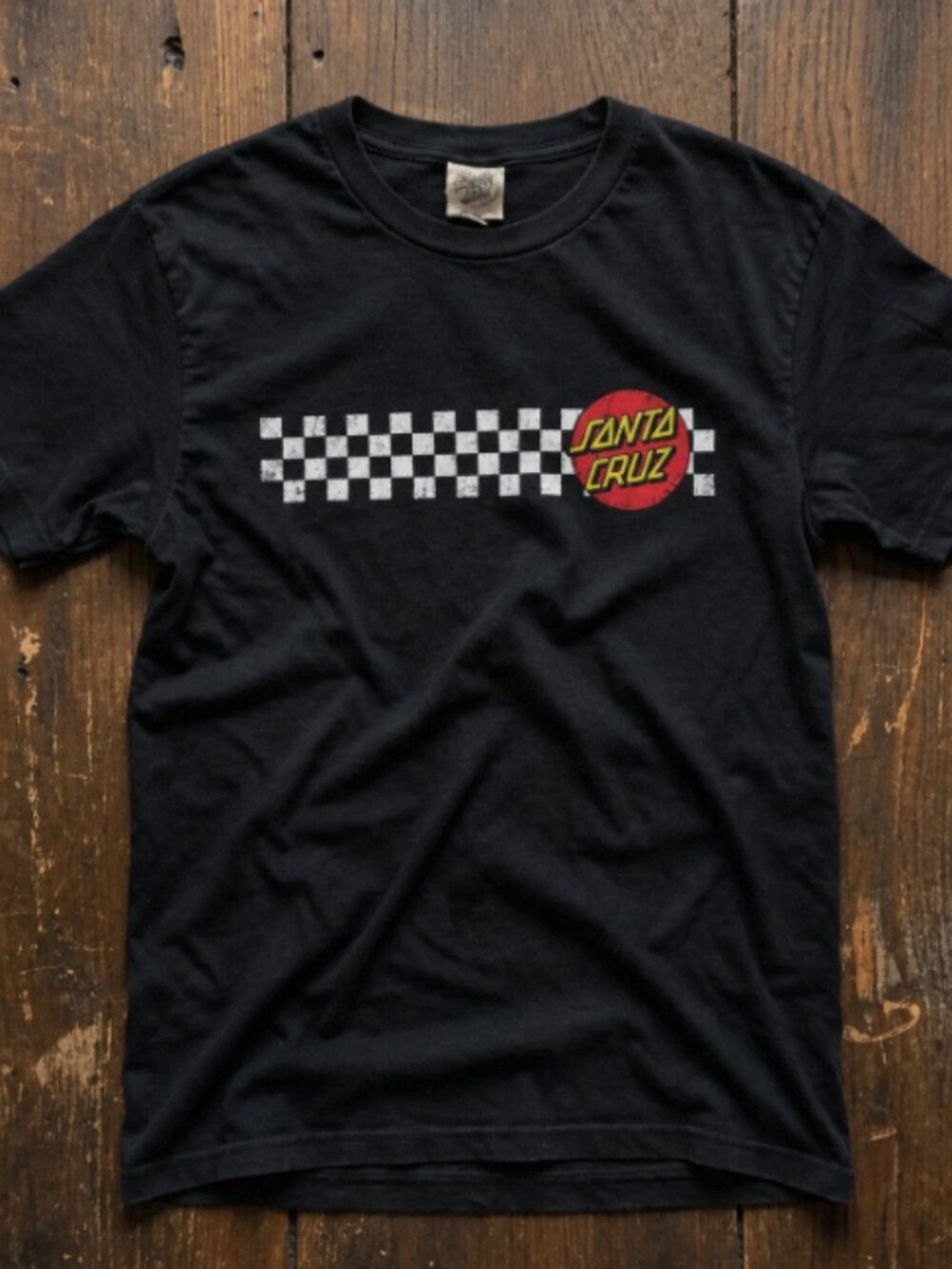 Santa Cruz Checkerboard Logo Skateboard Tee Vintage Streetwear Shirt